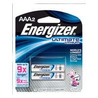 Energizer L92BP-2 Energizer Ultimate AAA Lithium Batteries (2 Per Card)