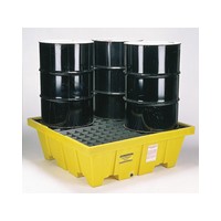 Eagle Manufacturing Company 1640 Eagle Four Drum Polyethylene Control Pallet Unit With Grating And 66 Gallon Spill Capacity 51 1