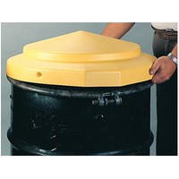 Eagle Manufacturing Company 1667 Eagle 24" X 5" Yellow High Density Polyethylene Open Head Drum Cover
