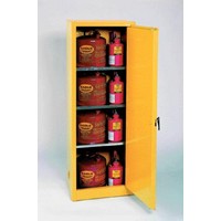 Eagle Manufacturing Company 2310 Eagle Manufacturing 23\" X 65\" X 18\" Yellow 24 Gallon Safety Storage Cabinet With 2 Self-Closing