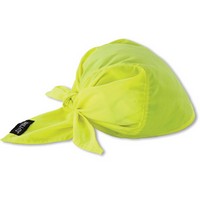 Ergodyne 12586 Ergodyne Chill-Its Hi-Vis Lime 6710CT Evaporative Cooling Triangle Hat With Cooling Towel