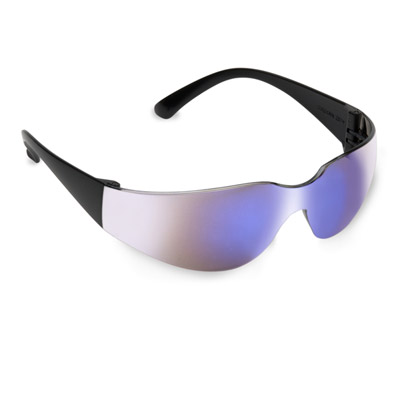 Cordova EHB60S Bulldog Safety Glasses: Blue Mirror Lens Black Frame