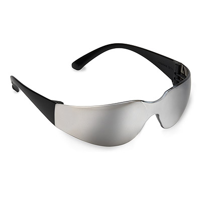 Cordova EHB70S Bulldog Safety Glasses: Silver Mirror Lens Black Frame