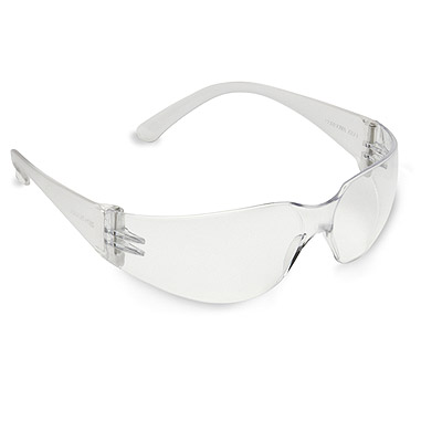 Cordova EHF10S Bulldog Safety Glasses: Clear Lens Frosted Clear Frame
