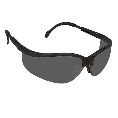 Cordova EKB20S Boxer Safety Glasses: Smoke Lens Black Frame