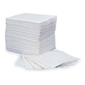 CEP EP100 15\" x 17\" Medium-Weight Oil Only Sorbent Pads: 100 Count