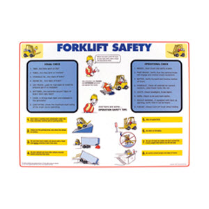 Brady USA FLSP 18" x 24" Laminated Forklift Safety Poster: English