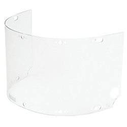 Honeywell 4750CL Fibre-Metal Model 4750 8\" X 16 1/2\" X .060\" Clear Propionate Molded Extended View Faceshield Window For FM70DC