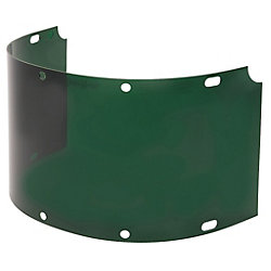 Honeywell 4750IRUV5 Fibre-Metal Model 4750 8\" X 16 1/2\" X .060\" Green Shade 5 Propionate Molded Extended View Faceshield Window