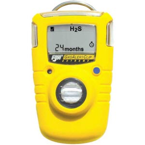 BW Technologies BWC2-H GasAlertClip Extreme Hydrogen Sulfide (H2S) Single-Gas Detector