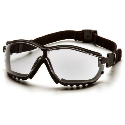 Pyramex GB1810ST Clear V2G Goggles/Eyewear: Interchangeable Temples/Headband