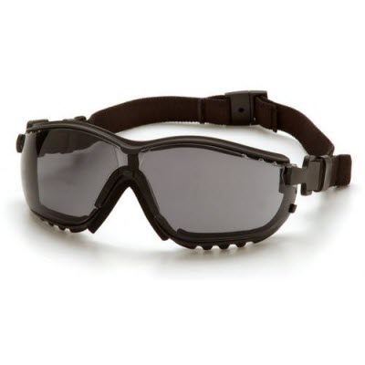 Pyramex GB1820ST Smoke/Gray V2G Goggles/Eyewear:Interchangeable Temples/Headband