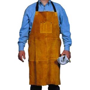 STANCO GB236B 24\" x 36\" Universal Gold Band Leather Bib Apron