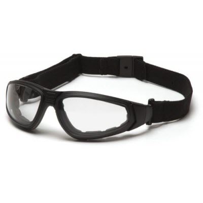 Pyramex GB4010ST Clear XSG Goggles/Eyewear: Interchangeable Temples/Headband