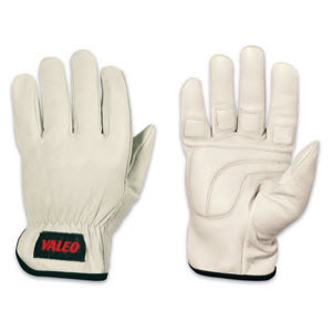 VALEO V455/GLAF Premium Anti-Vibration Full Grain Cowhide Leather Drivers Gloves: Elastic Wrists