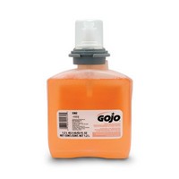 Go-Jo Industries 5362-02 GOJO 1200 ml Refill Translucent Apricot TFX Fresh Fruit Scented Premium Foam Antibacterial Handwash