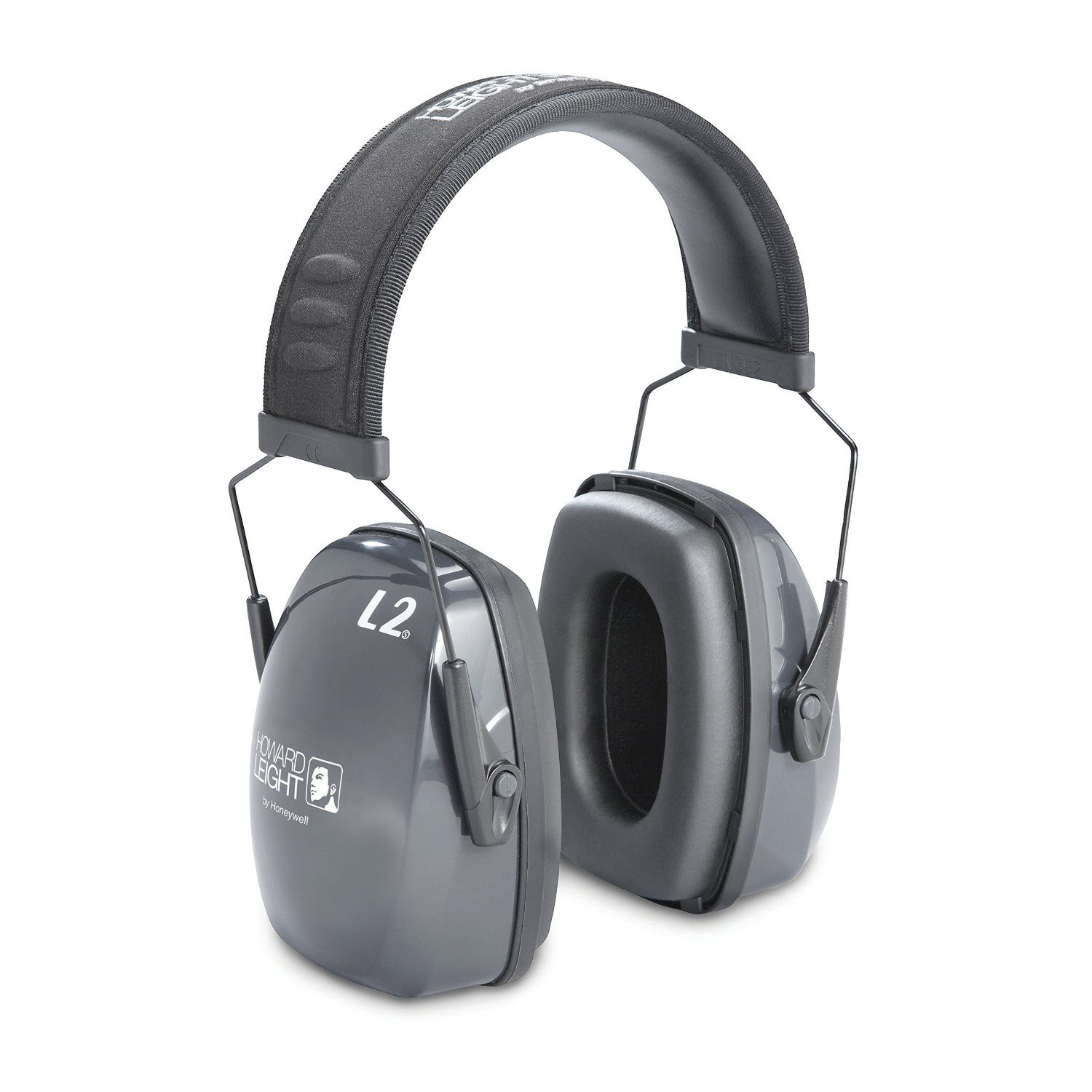 Honeywell 1010923 Howard Leight Leightning L2 Dark Gray Metal Headband Noise Blocking Earmuffs