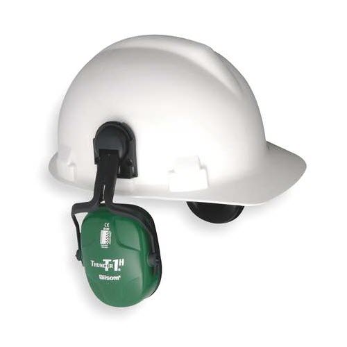 Honeywell 1011601 Howard Leight Thunder T1H Light Green Metal Helmet Mount Noise Blocking Earmuffs