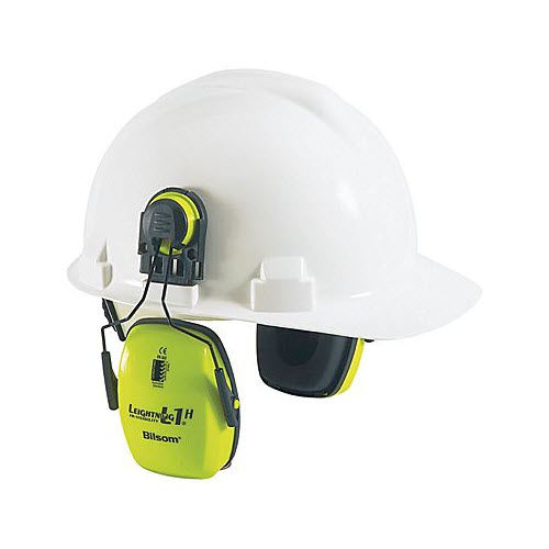 Honeywell 1015020 Howard Leight Leightning Hi-Visibility L1HHV Bright Green Metal Helmet Mount Noise Blocking Earmuffs
