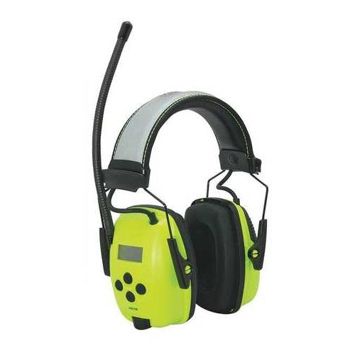 Honeywell 1030390 Howard Leight Sync Over-The-Head Hi-Vis Digital AM/FM Radio Earmuffs (2 AA Batteries Included)