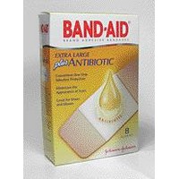 Johnson & Johnson Consumer Products 5567 Johnson & Johnson 1 3/4\" X 4\" Band-Aid Plus Antibiotic Strip Adhesive Bandage (8 Per Bo