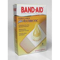 Johnson & Johnson Consumer Products 5567 Johnson & Johnson 1 3/4\" X 4\" Band-Aid Plus Antibiotic Strip Adhesive Bandage (8 Per Bo