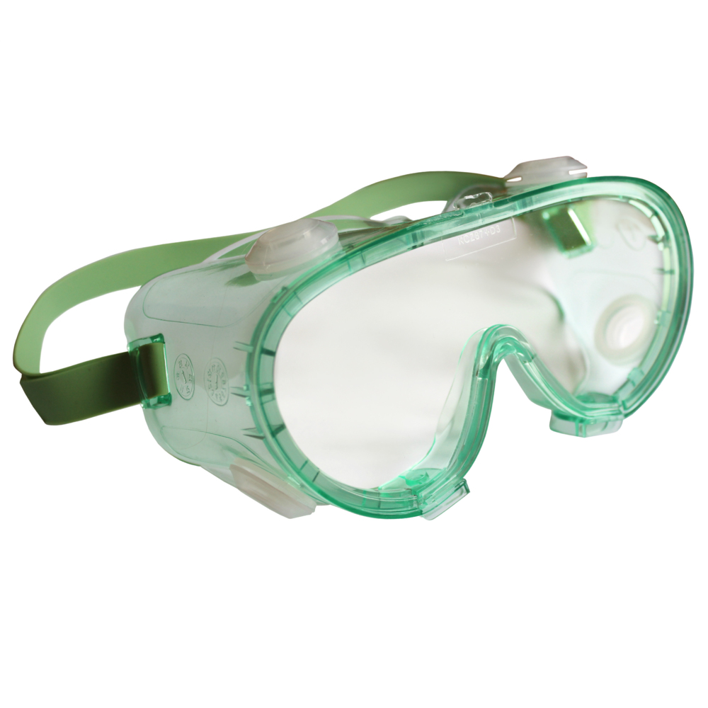 JACKSON Safety 16669 V80 Monogoggle 211 Clear Anti-Fog Chemical Splash Goggle: Green Frame