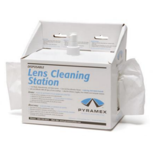 Pyramex LCS10 Disposable Lens Cleaning Station: 8 oz. Lens Cleaning Solution 600 Count Tissues