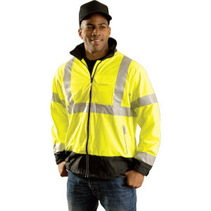 OccuNomix LUX-WB OccuLux Hi-Viz Yellow Deluxe Windbreaker Jacket: Class 3