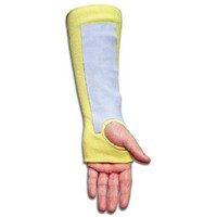 Memphis Gloves 9374TL Memphis 14" Yellow 100% Kevlar Sleeve With Thumb Slot And Leather Pad