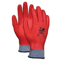Memphis Gloves 9683CSXL Memphis X-Large UltraTech 10 Gauge Cut And Splash Resistant Red Nitrile Fully Coated Work Gloves With Gr