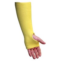 Memphis Gloves 9374T Memphis 14\" Yellow Regular Weight Kevlar Cut Resistant Sleeve With Thumb Slot