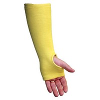 Memphis Gloves 9374T Memphis 14" Yellow Regular Weight Kevlar Cut Resistant Sleeve With Thumb Slot