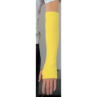 Memphis Gloves 9378T Memphis 18\" Yellow Regular Weight Kevlar Cut Resistant Sleeve With Thumb Slot