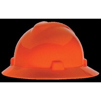 MSA (Mine Safety Appliances Co) 489360 MSA Hi-Viz Orange V-Gard Class E, G Type I Polyethylene Non-Slotted Hard Hat With Staz-On