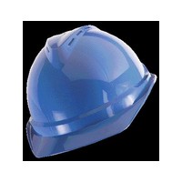 MSA (Mine Safety Appliances Co) 10034019 MSA Blue V-Gard Advance Class C Type I Polyethylene Vented Hard Cap With Fas-Trac 4 Poi