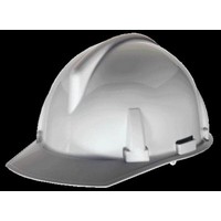 MSA (Mine Safety Appliances Co) 454728 MSA White TopGard Class E Type I Slotted Hard Cap With 1-Touch Suspension