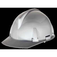 MSA (Mine Safety Appliances Co) 475385 MSA White TopGard Class E Type I Slotted Hard Cap With Fas-Trac Suspension