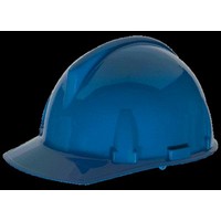 MSA (Mine Safety Appliances Co) 475380 MSA Blue TopGard Class E Type I Slotted Hard Cap With Fas-Trac Suspension