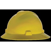 MSA (Mine Safety Appliances Co) 454730 MSA Yellow V-Gard Class E, G Type I Polyethylene Non-Slotted Hard Hat With Staz-On Suspen