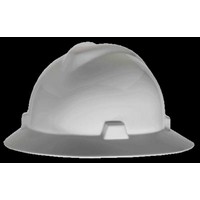MSA (Mine Safety Appliances Co) 454733 MSA White V-Gard Class E, G Type I Polyethylene Non-Slotted Hard Hat With Staz-On Suspens