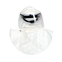 MSA (Mine Safety Appliances Co) 10083384 MSA Tychem QC Hood For OptimAir TL Powered Respirator With Double Bib, Standard Connect