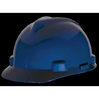 MSA (Mine Safety Appliances Co) 10057442 MSA Blue V-Gard Class E, G Type I Polyethylene Standard Slotted Hard Cap With 1-Touch S