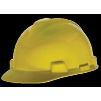 MSA (Mine Safety Appliances Co) 10057443 MSA Yellow V-Gard Class E, G Type I Polyethylene Standard Slotted Hard Cap With 1-Touch