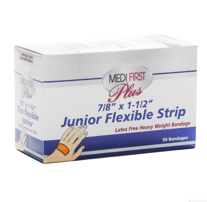 Medique 100250 7/8" x 1 1/2" Heavy Woven Adhesive Jr Strip Bandages