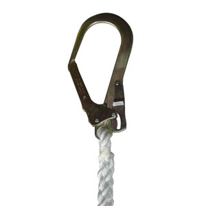 Southeast Rigging RSA-58RH15 15' 5/8" Nylon Rope Tag Line: Single 2 1/4" Rebar Hook