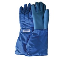 National Safety Apparel Inc G99CRSGMALGP National Safety Apparel Large Blue SaferGrip 15\" Mid-Arm Length Waterproof Cryogenic Gl