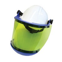 National Safety Apparel Inc H16HAT10CALC National Safety Apparel Level 2 Faceshield Unit With Slotted Hard Hat, Arc 10 Green Pro