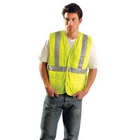 Occunomix 901-YS/M OccuNomix Small - Medium Hi-Viz Yellow MiraCool Plus Lightweight Polyester Class 2 Vest With Nylon Liner 2\" R