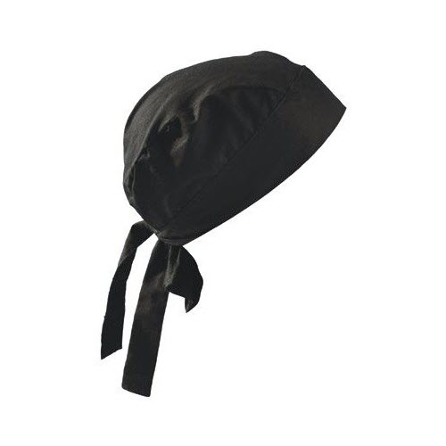 Occunomix TN5-06 OccuNomix One Size Fits All Black Tuff Nougies Regular Tie Hat (Doo Rag)